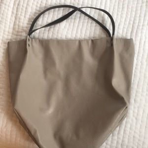 EUC Steve Madden light grey faux leather tote